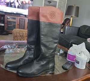 ANTONIO MELANI Black and Brown Ankle Boots